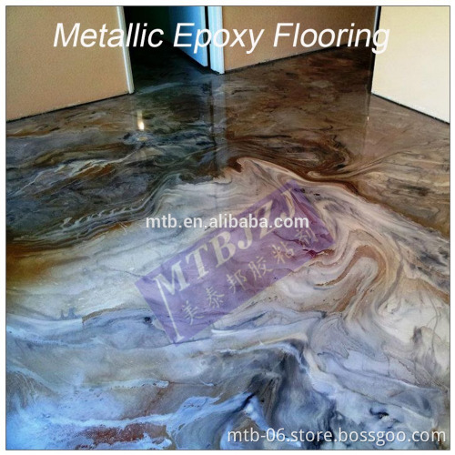 Waterproof Anti-Scratch Metallic Epoxy Floor Coating for Household Decoration